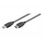 Wentronic Goobay USB 3.0 SuperSpeed prailginimo kabelis, juodas, 5 m - USB 3.0 kištukas (A tipo) > USB 3.0 lizdas (A tipo) (95726)