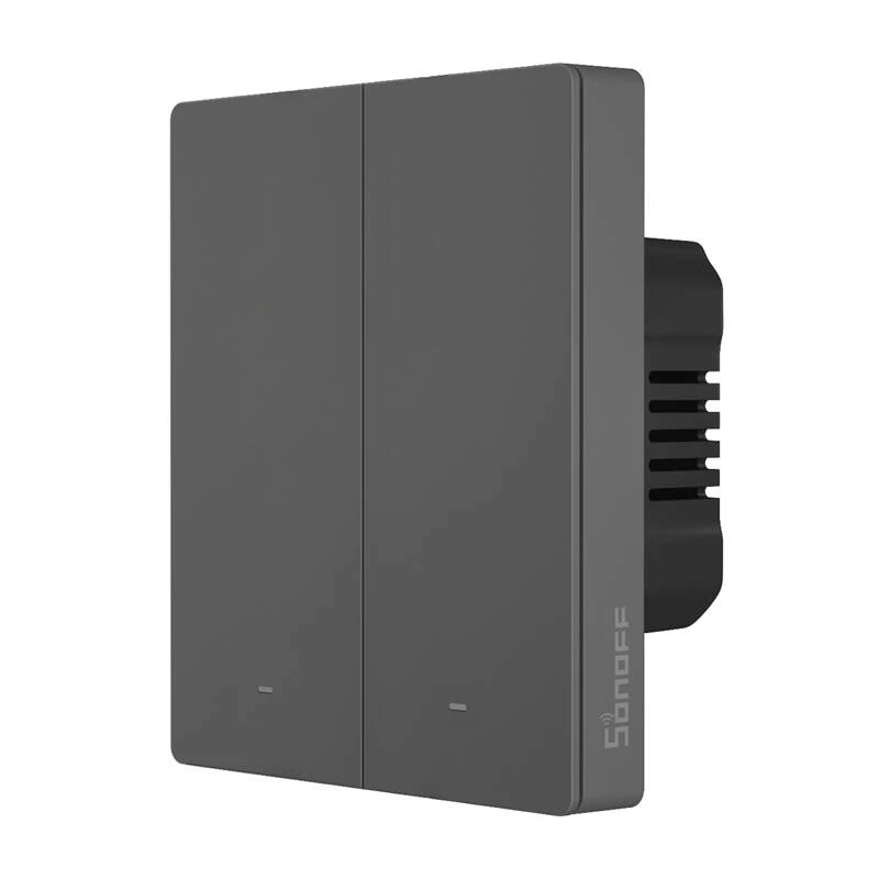 Sieninis išmanusis jungiklis Sonoff M5-2C-80 Wi‑Fi, 2 grandinės, modelis M5-2C-80