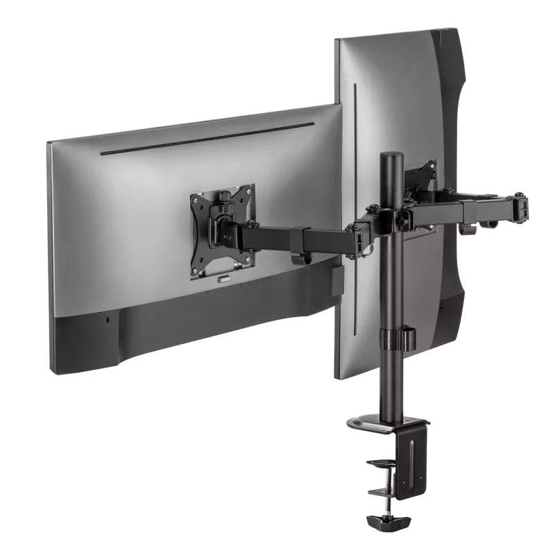 Monitoriaus sieninis laikiklis SBOX LCD-352/2-2 13–32 colių ekranams, dviguba svirtis, 2×8 kg apkrova, VESA 100×100