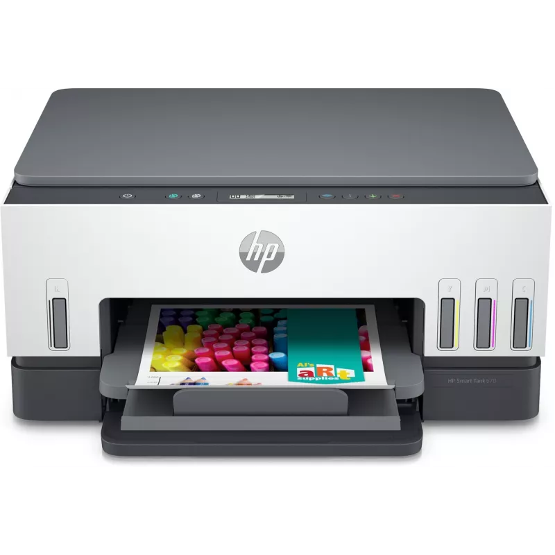 Daugiafunkcinis spausdintuvas HP Smart Tank 670 — terminis rašalinis, spalvotas, A4, „Wi‑Fi“ / „Bluetooth“, dvipusis, 4800x1200 DPI