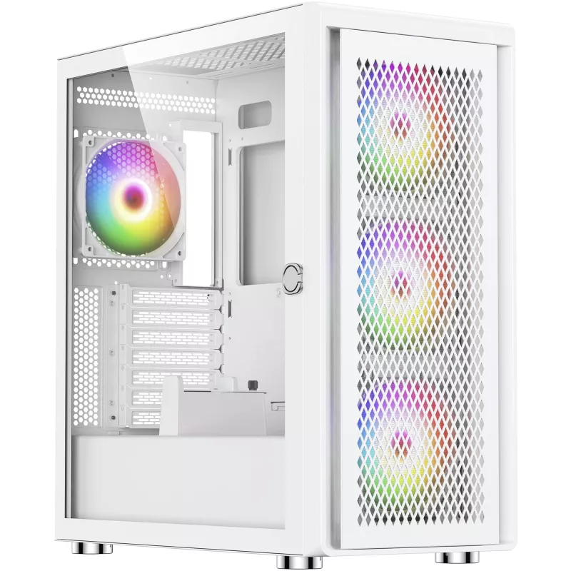 PC korpusas Silentware Air 100 White — vidutinio bokšto ATX suderinamas, baltos spalvos