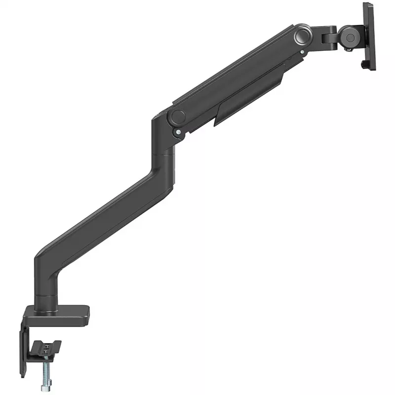Monitoriaus laikiklis DIGITUS Single, spaustukas, iki 49 colių (124,5 cm), 20 kg, VESA 75x75–100x100, pasvirimas -20° iki 50°, aukščio reguliavimas, juodas