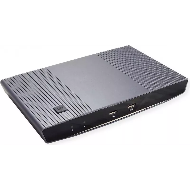 ROLINE KVM jungiklis 2 krypčių / dokas USB-C+ HDMI USB 2x A+1x C - KVM jungiklis - USB Type C (14.01.3427)
