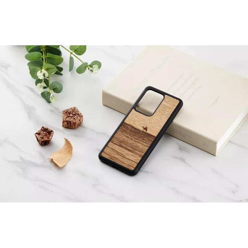 man and wood Galaxy S20 Ultra telefono dėklas, tera juoda