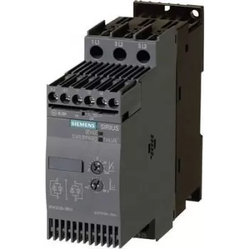 Siemens minkštasis paleidiklis, variklio galia esant 400 V 22 kW, variklio galia esant 230 V 11 kW, 400 V kintamoji srovė, vardinė srovė 45 A, 3RW3036 (3RW3036-1BB14)