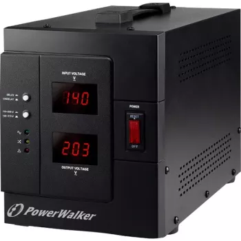 Bluewalker PowerWalker AVR 3000/SIV - automatinis įtampos reguliavimas - AC 230 V - 2400 W - 3000 VA - 2 išėjimo lizdai (10120307)