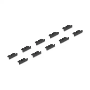 DeLOCK 64243 lizdo apsauginis dangtelis USB Micro-B juodas 10 vnt.