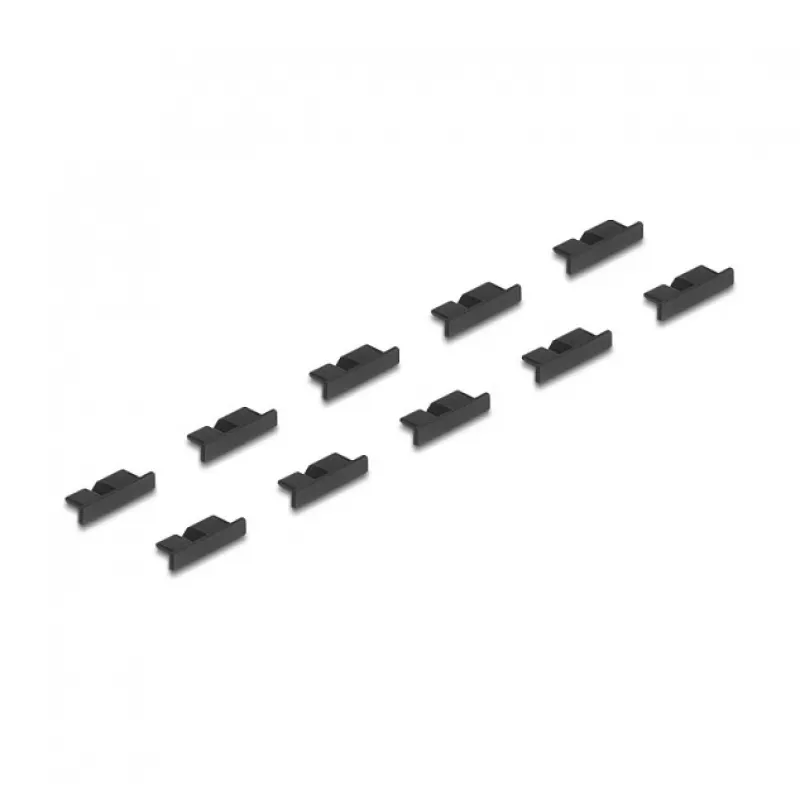 DeLOCK 64243 lizdo apsauginis dangtelis USB Micro-B juodas 10 vnt.