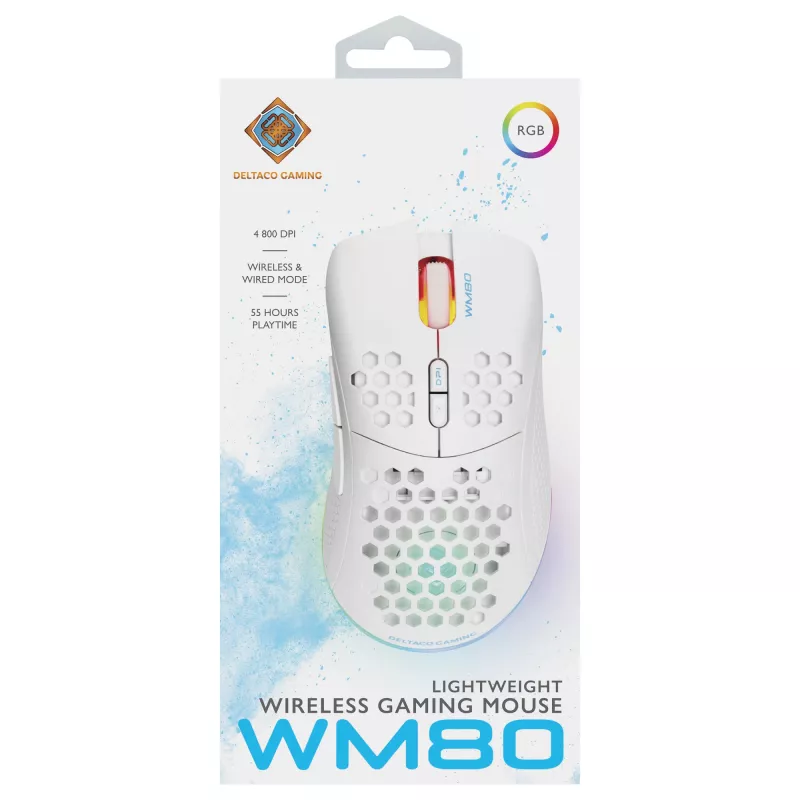 Žaidimų pelė Deltaco GAM-120-W RF belaidė USB Type-C