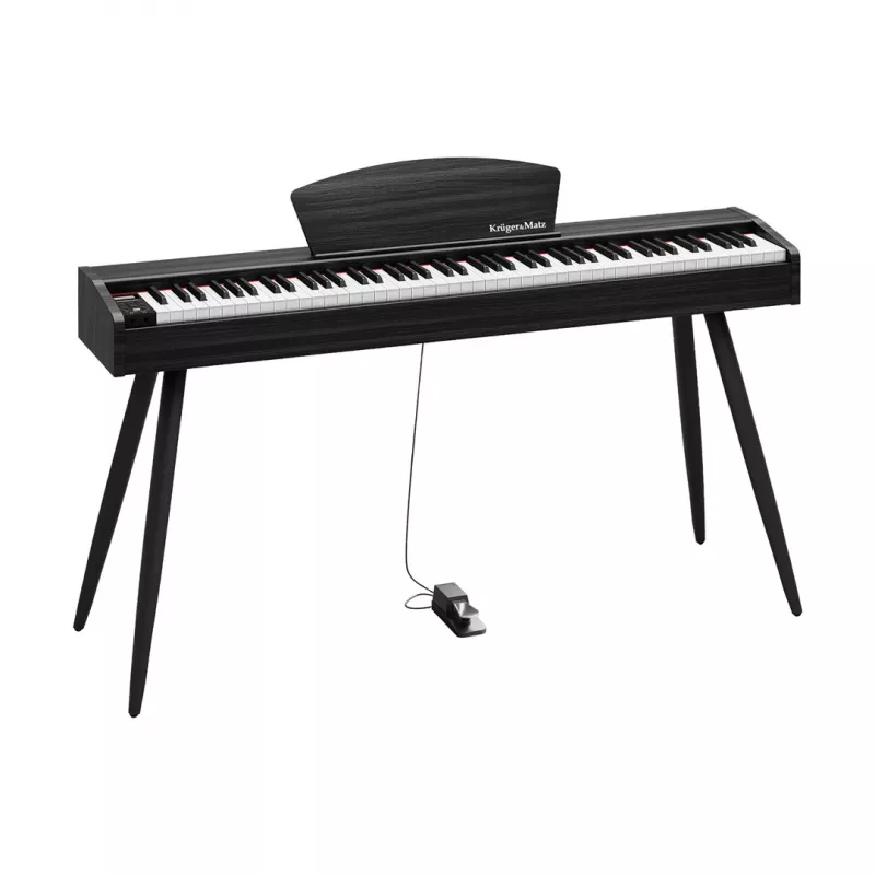 Skaitmeninis pianinas Kruger & Matz KMDP-45P-BK — matinė juoda apdaila, svertiniai klavišai