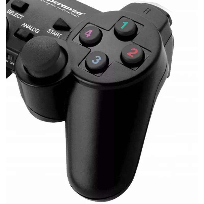 Esperanza EGG108K žaidimų valdiklis juodas USB 2.0 žaidimų pultelis analoginis / skaitmeninis PC, PlayStation 3