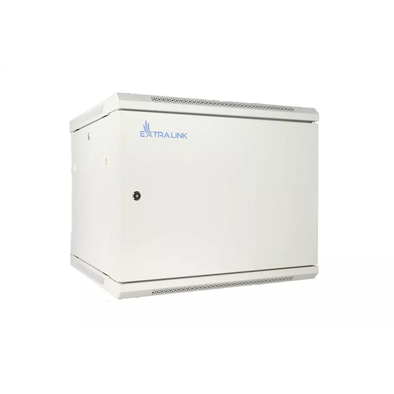 Extralink montuojama spinta 12U 600x450 ASP pilka, montuojama prie sienos, metalinės durys