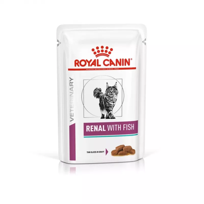 ROYAL CANIN Renal su žuvimi - drėgnas kačių maistas - 12 x 85 g