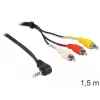 Vaizdo kabelio adapteris DeLOCK 84504 1.5m 3.5mm 3 x RCA Juoda
