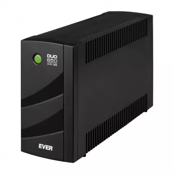 UPS EVER Ever Duo 850 PL T/DAVRTO-000K85/01 850VA linijinės-interaktyvios, 550 W, AVR, 3 kintamosios srovės lizdai, 12 V 2×5 Ah, bokštinis