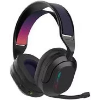 Jlab Nightfall belaidės žaidimų ausinės, juodos Dvigubas belaidis ryšys per USB arba Bluetooth, pasukamas mikrofonas, iki 70 val. baterijos veikimo trukmė