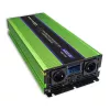 Qoltec Monolith įtampos keitiklis | Baterijos įkrovimas | UPS | 2000W | 4000W | 12V į 230V | Grynas sinusas | LCD juodai žalias