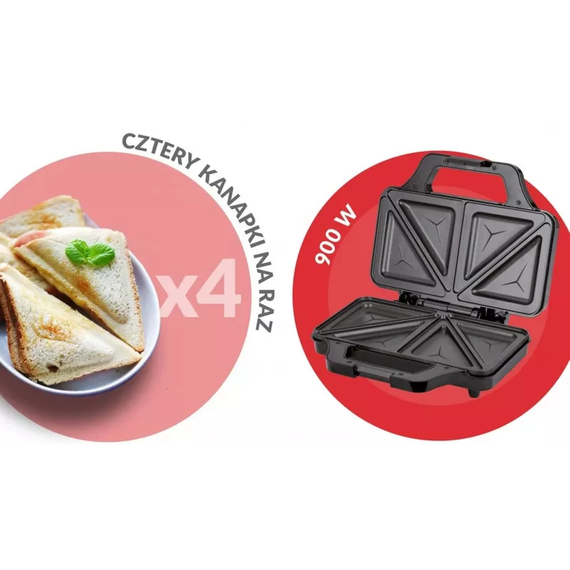 Sumuštinių keptuvas MPM MOP-45M, nepridegančios plokštės, talpa 2 riekelės
