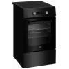 Indukcinė viryklė su elektrine orkaite Beko FSM59305BDT, 60 l, 50 cm pločio, juoda, A energijos klasė, 4 zonų greitoji indukcinė kaitlentė