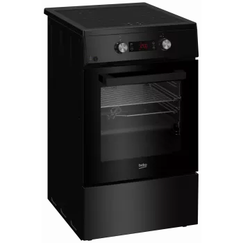 Indukcinė viryklė su elektrine orkaite Beko FSM59305BDT, 60 l, 50 cm pločio, juoda, A energijos klasė, 4 zonų greitoji indukcinė kaitlentė