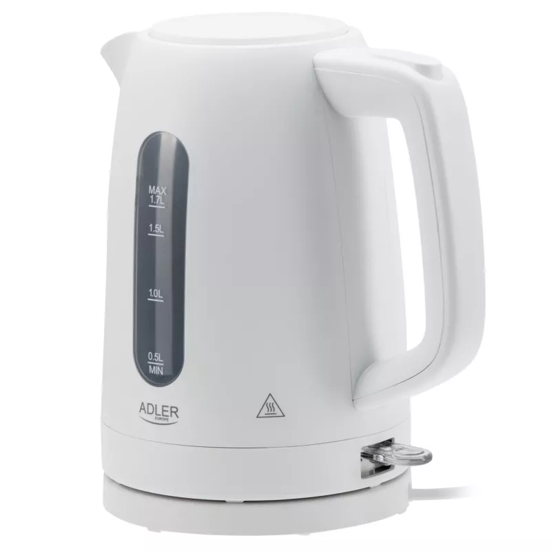 Elektrinis virdulys Adler AD 1379w — 1,7 L, iki 2200 W, baltas, 360° pasukamas pagrindas, polipropilenas