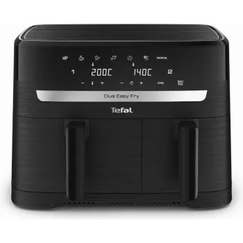 Tefal Easy Fry EY901N dviguba 8,3 l atskirai stovinti 2700 W karšto oro gruzdintuvė, juoda