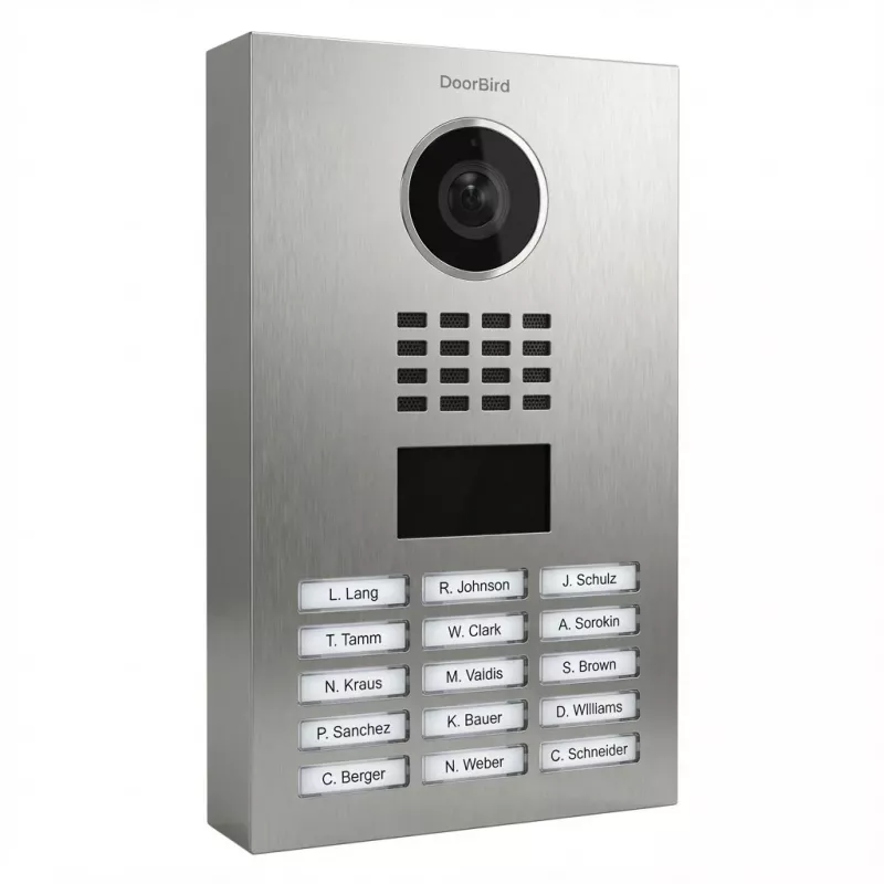 Vaizdo domofonas DoorBird D2103V, 720p, 140°x100° matymo kampas, IR LED, nerūdijantis plienas, IP65, 10/100 Mbit/s