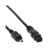 FireWire 400 į 800 laidas InLine 34901 1m kištukas/kištukas juodas