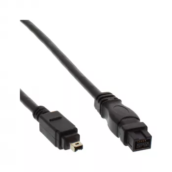 FireWire 400 į 800 laidas InLine 34901 1m kištukas/kištukas juodas