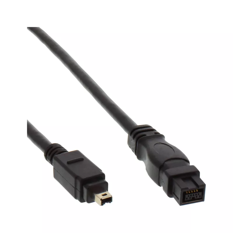 FireWire 400 į 800 laidas InLine 34901 1m kištukas/kištukas juodas