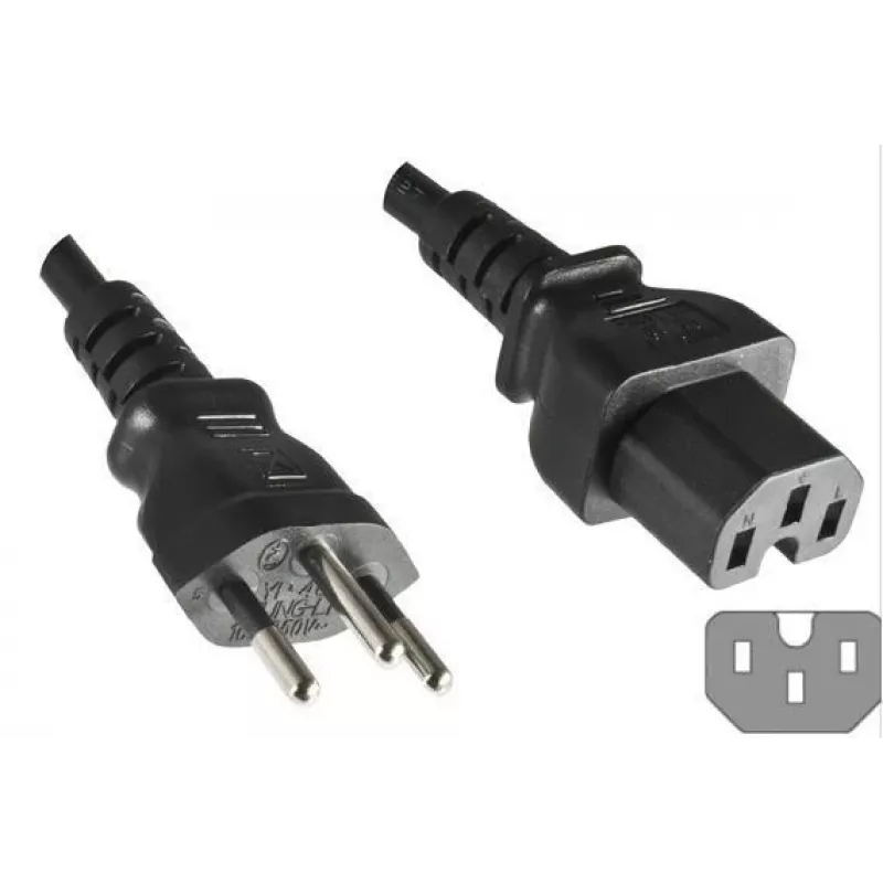 Microconnect PE160518 maitinimo kabelis Juoda 1.8 m C15 jungtis