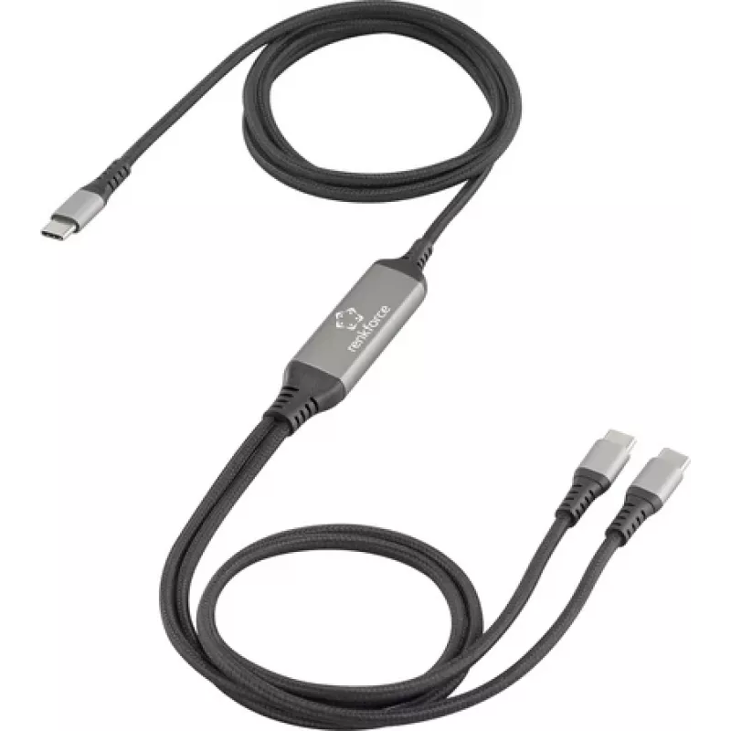 Renkforce USB laidas USB 2.0 USB-C kištukas juodas RF-6721084 (RF-6721084)