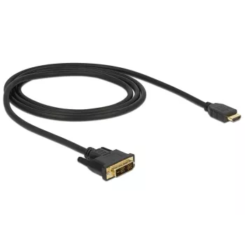 Vaizdo kabelio adapteris DeLOCK 85582 1 m HDMI Type A DVI-D juodas