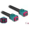 DeLOCK HDMTD Z keturgubas lizdas į HDMTD Z keturgubą lizdą laidas 1 m IP67 apsaugos klasė