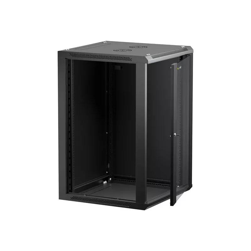Ant sienos montuojamas stovas Netrack 019-180-66-022 juodas 18U