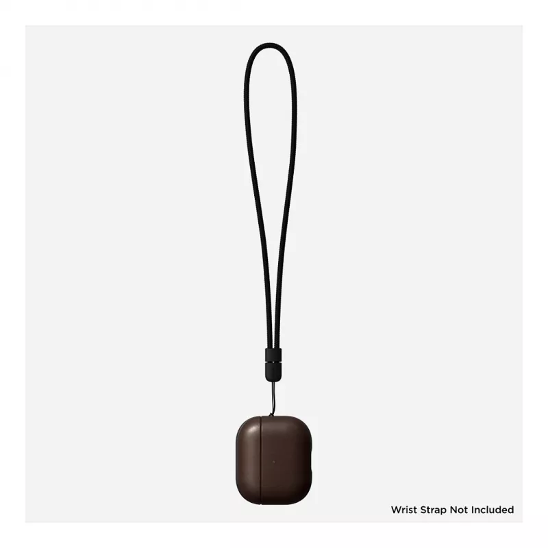 Odinis AirPods dėklas Nomad V3 Rustic Brown — apsauginis odinis dangtelis AirPods įkrovimo dėklui