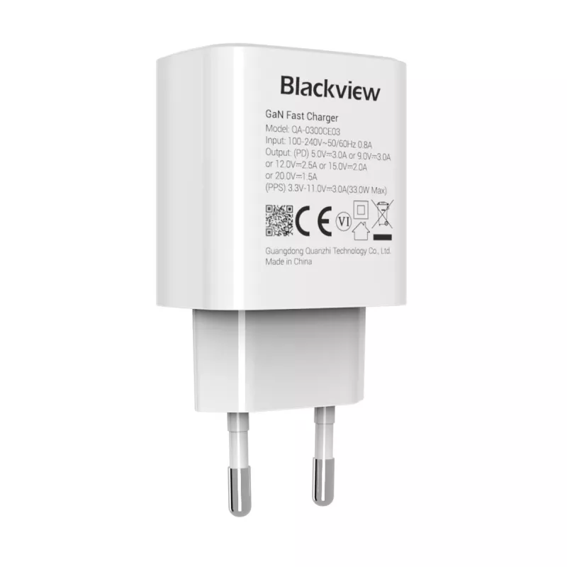 Įkroviklis JuodaVIEW CHAR-33W/BV USB-C 33W greitas įkrovimas, juodas