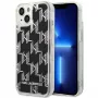 Karl Lagerfeld KLHCP14MLMNMK iPhone 14 Plus 6.7 kietas dėklas juodas / juodas Liquid Glitter Monogram