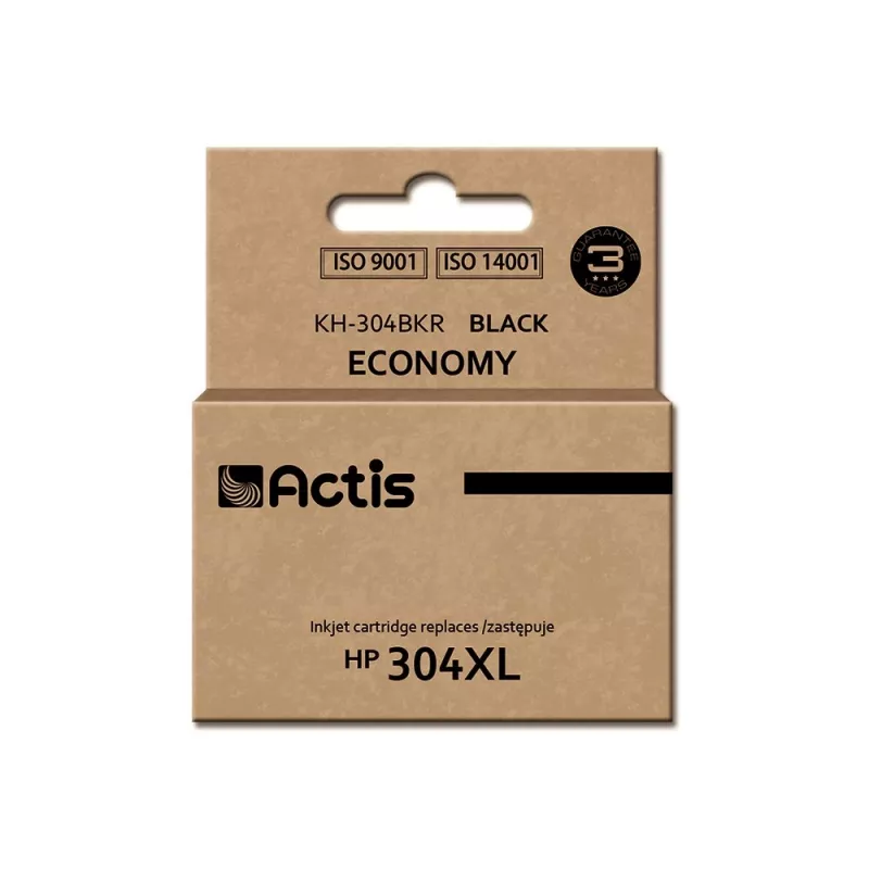Suderinama ACTIS rašalo kasetė KH-304BKR, skirta HP 304XL, juodas pigmentinis rašalas, didelės (XL) talpos, 20 ml