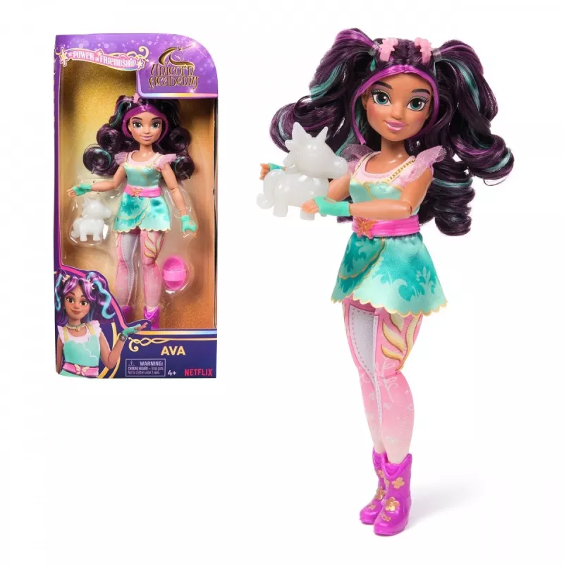Mados lėlė Spinmaster Unicorn Academy Ava modelis 6072649 – mados lėlė su teminiu apdaru ir aksesuarais