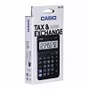 Stalinis pagrindinis skaičiuotuvas CASIO MS-8F – 8 skaitmenų, baterija/saulės energija, 26 klavišai, valiutos ir mokesčių funkcijos, pelno skaičiavimas, juodas