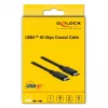 Delock - USB laidas - USB-C (V) į USB-C (V) - USB4 / Thunderbolt 3 / DisplayPort - 20 V - 5 A - 80 cm - palaiko Power Delivery 3.0, palaiko 8K 60 Hz (7680 x 4320), palaiko