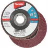 Makita - šlifavimo diskas - medžiui, metalui, plastikui, spalvotiesiems metalams - 125 mm - Grūdėtumas: A40 - skirtas Makita GA005GZ, GA008GM201, GA008GZ, XGT GA005GZ (D-27084)