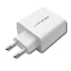 Qoltec 51718 įkroviklis | 45W | 5-20V | 2.4-3A | USB type C PD | USB | Balta