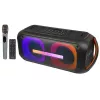 Nešiojamas mono Bluetooth garsiakalbis BLOW 30-392# — 6000 mAh baterija, 6,5 W RMS, Bluetooth 5.0, MicroSD, AUX, Micro-USB, 2 garsiakalbiai, juodas