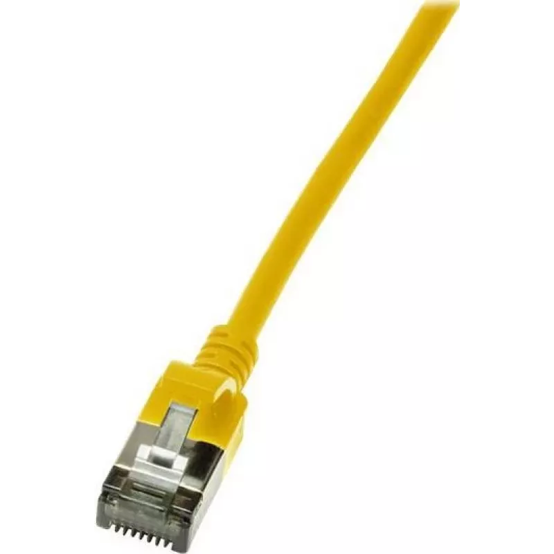Tinklo kabelis LogiLink plonas U/FTP CQ9027S RJ-45 Cat6a 0,5 m geltonas