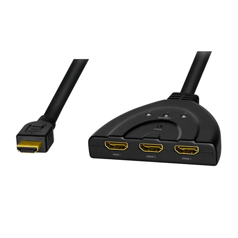 LogiLink - vaizdo/garso skirstytuvas/jungiklis - 3 x HDMI - Stalinis