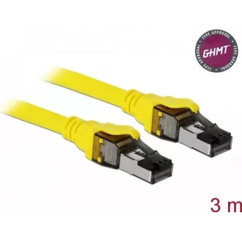 Tinklo kabelis DeLOCK 86583 Cat8.1 S/FTP 3m Geltonas