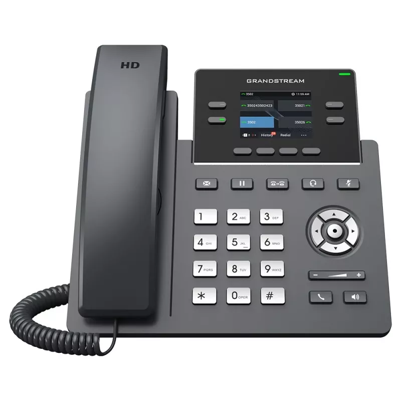 IP telefonas Grandstream Networks GRP2612G juodas 4 linijos LCD
