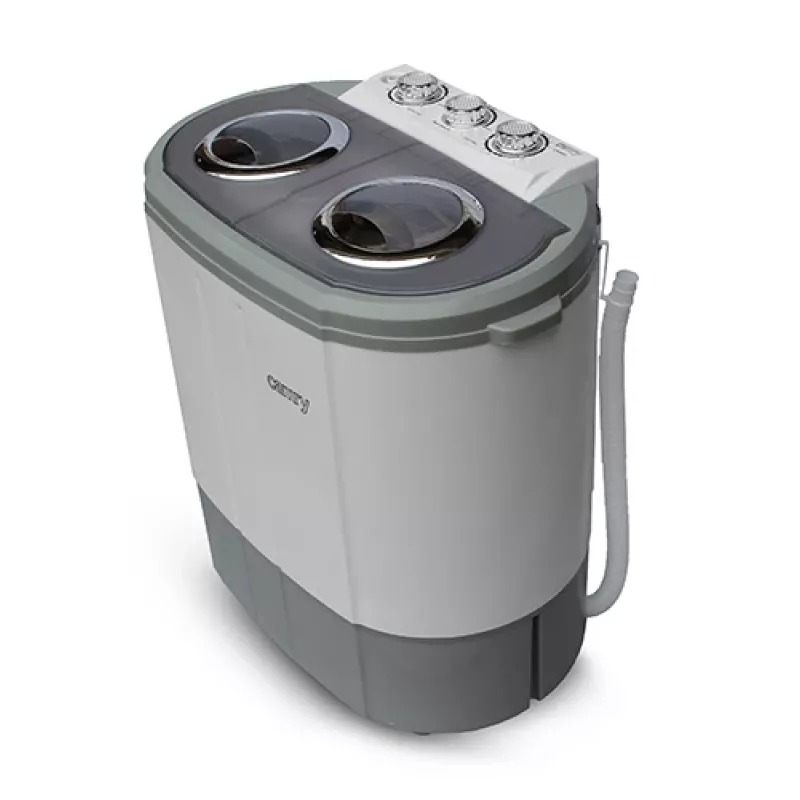 Camry Premium CR 8052 skalbimo mašina, kraunama iš viršaus, 3 kg, pilka, balta